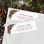 Elegante Christmas Pine Cones Script-Rücksendeadre