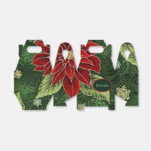 Elegante Christmas Poinsettia Gable Geschenkschachtel (Ungefaltet)