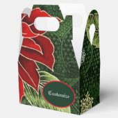 Elegante Christmas Poinsettia Gable Geschenkschachtel (Geöffnet)