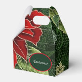 Elegante Christmas Poinsettia Gable Geschenkschachtel (Vorderseite)