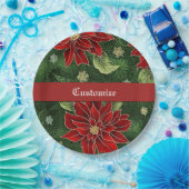 Elegante Christmas Poinsettia Pappteller (Party)