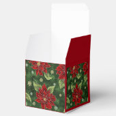 Elegante Christmas Poinsettia Red Cube Favor Box Geschenkschachtel (Geöffnet)