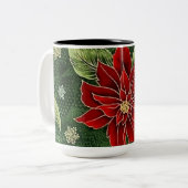 Elegante Christmas Poinsettia Tasse (Vorderseite Links)