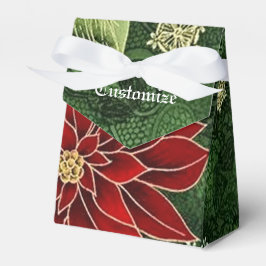 Elegante Christmas Poinsettia Tent Favor Box Geschenkschachtel