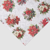 Elegante Christmas Poinsettias und Damask Seidenpapier (Ausschnitt)