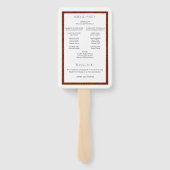 Elegante Christmas Red Damask Floral Fächer (Rückseite)