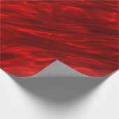 Elegante Christmas Red Imitats Satin Geschenkpapier (Ecke)