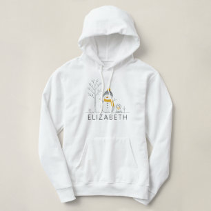 Elegante Christmas Snowman Holiday Vibes Hoodie