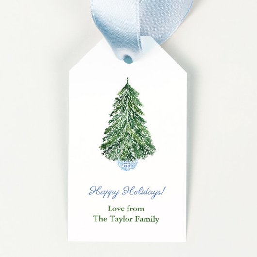 Elegante Christmas Tree Ginger Jar Merry Christmas Geschenkanhänger