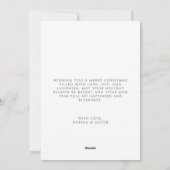 Elegante Christmas Tree Red Star Feiertagskarte (Rückseite)