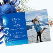 Elegante Christmas Tree Sparkle Save The Date