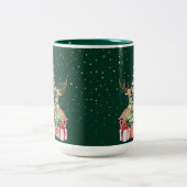 Elegante Christmas Vibes Zweifarbige Tasse (Mittel)