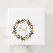 Elegante Christmas Wreath Monogram Geschenkanhänger (Beispiel)