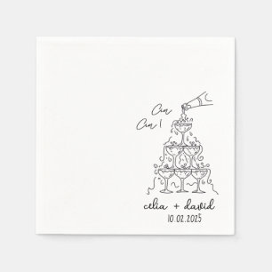 Elegante Cin Cin Italienische Hochzeit  Serviette