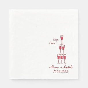 Elegante Cin Cin italienische Hochzeitsfeier Serviette