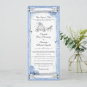 Elegante Cinderella Wedding Scroll Einladungskarte Einladung (Stehend Vorderseite)