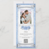 Elegante Cinderella Wedding Scroll Einladungskarte Einladung (Rückseite)