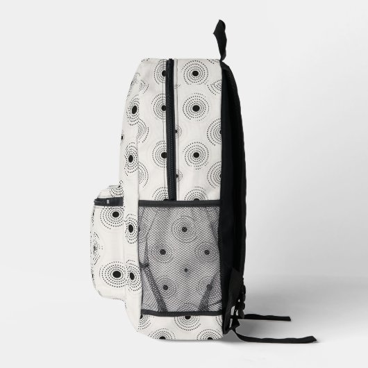 Elegante Circle Patterns Bedruckter Rucksack (Rechts)