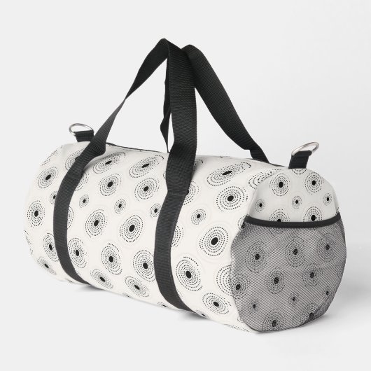 Elegante Circle Patterns Duffle Bag (Rechte Ecke)