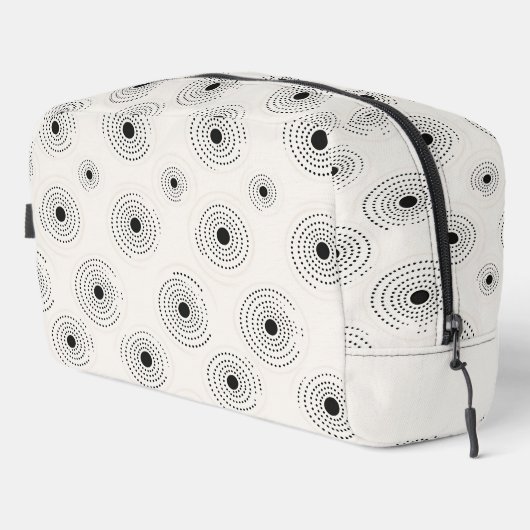 Elegante Circle Patterns Waschbeutel (Rechte Ecke)