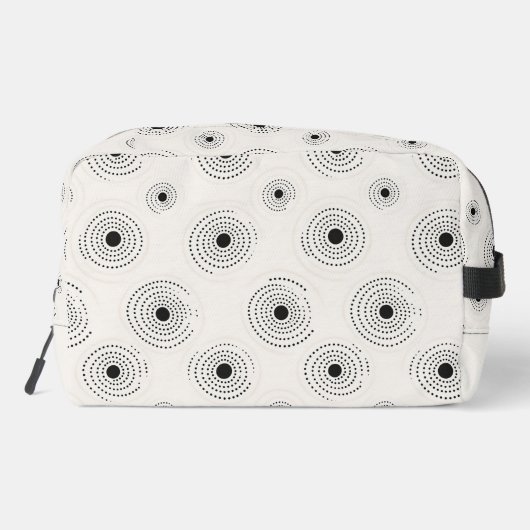 Elegante Circle Patterns Waschbeutel (Rückseite)