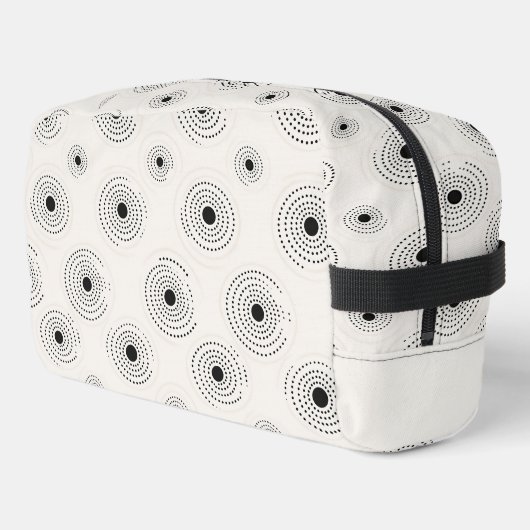 Elegante Circle Patterns Waschbeutel (Linke Seite)