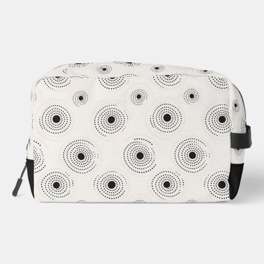 Elegante Circle Patterns Waschbeutel (Rückseite)