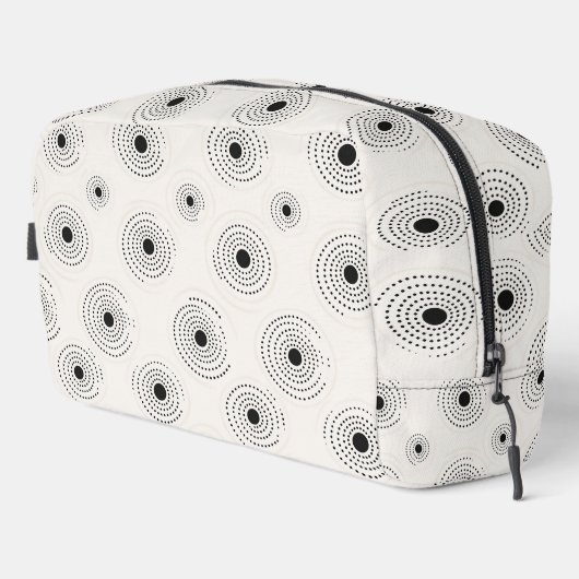Elegante Circle Patterns Waschbeutel (Rechte Ecke)