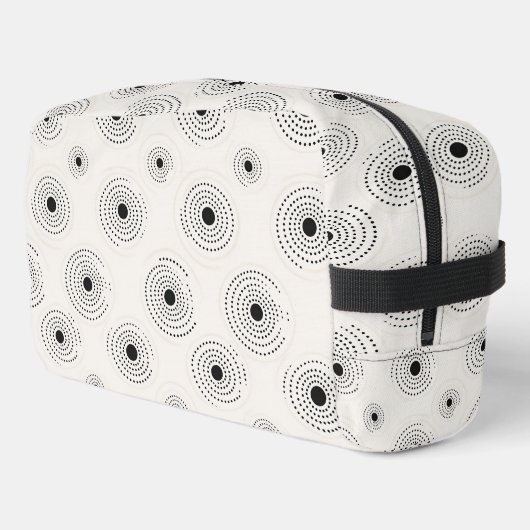 Elegante Circle Patterns Waschbeutel (Linke Seite)