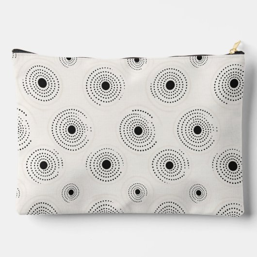 Elegante Circle Patterns Zubehörtasche (Rückseite)