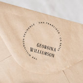 Elegante Circle Typografy Name Rücksendeadresse Gummistempel