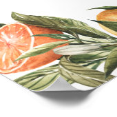 Elegante Citrus Botanical Brautparty Foto Prop Poster (Ecke)