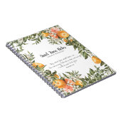 Elegante Citrus Botanical Monogram Quiet Time Notizblock (Rechte Seite)