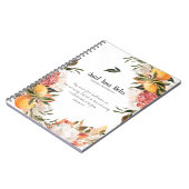 Elegante Citrus Botanical Monogram Quiet Time Notizblock (Linke Seite)