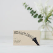 Elegante Clarinet-Visitenkarte Visitenkarte (Stehend Vorderseite)