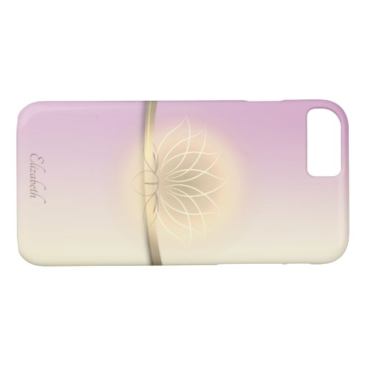 Elegante Class Gold Lotus - Personalisiert Case-Mate iPhone Hülle (Rückseite (Horizontal))