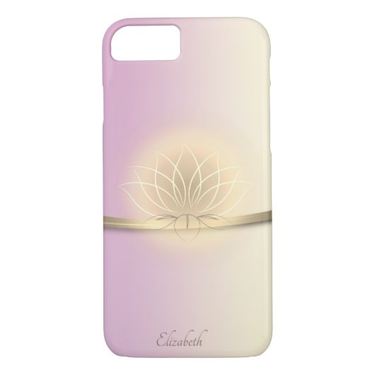Elegante Class Gold Lotus - Personalisiert Case-Mate iPhone Hülle (Rückseite)