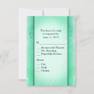 Elegante Class Green UAWG with Menu RSVP Karte
