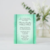 Elegante Class Green Wedding Einladungen (Stehend Vorderseite)