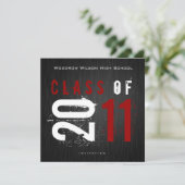 Elegante Class of 2011 Abschluss Einladung (Stehend Vorderseite)