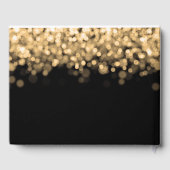 Elegante "Class of" Graduation Party Gold Lights Gästebuch (Rückseite)