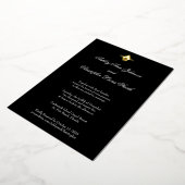Elegante Classic Black Gold Foil Einladung (Gedreht)