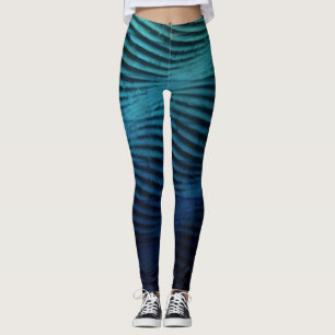 Elegante Classic Blue Waves in Wasserfarbe Leggings