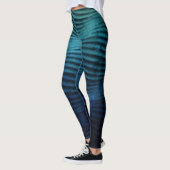 Elegante Classic Blue Waves in Wasserfarbe Leggings (Links)