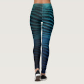 Elegante Classic Blue Waves in Wasserfarbe Leggings (Rückseite)