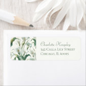 Elegante Classic Calla Lily Hübsche Rücksendeadres (Insitu)