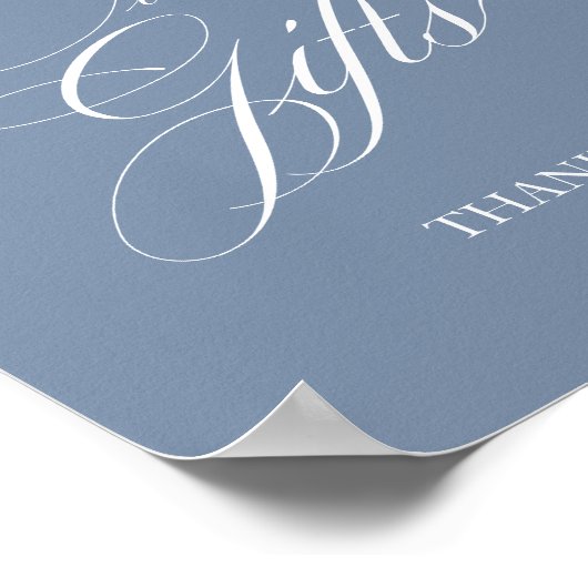 Elegante Classic Calligrafy Cards und Geschenke-Ze Poster (Ecke)