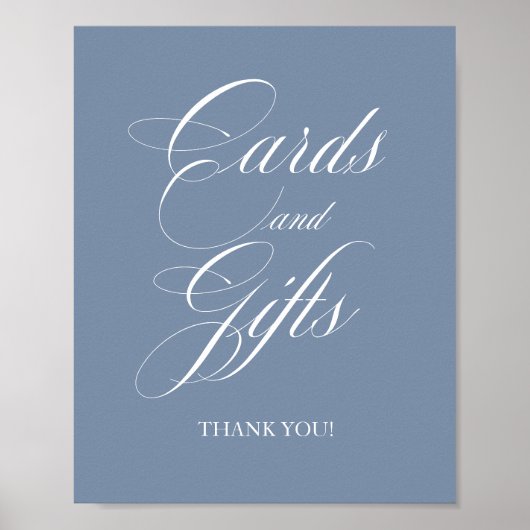 Elegante Classic Calligrafy Cards und Geschenke-Ze Poster (Vorne)