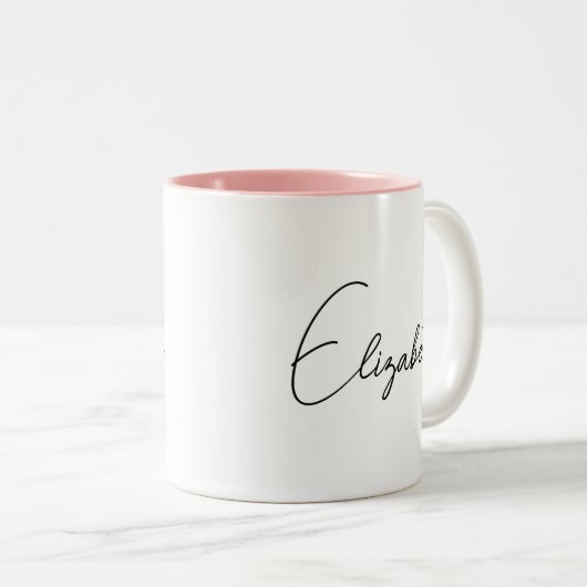 Elegante Classic Coffee Tasse Ihr Skriptname (VorderseiteRechts)