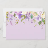 Elegante Classic Dusty Lila Violet Floral Wedding Save The Date (Rückseite)